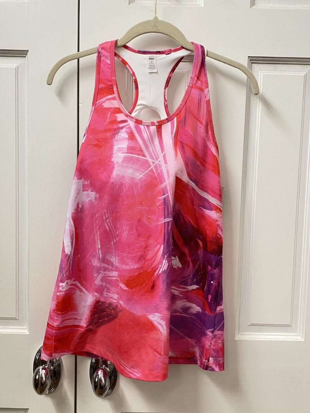 Fila Tunic Sports Tank Top Womens Size XS Hot Pink Purple Shelf Bra NEW - Picture 2 of 5